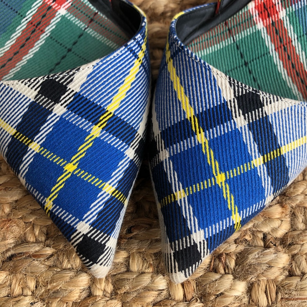 Burberry Annice Tartan Slingbacks. Size 38.5 - Picture 8 of 15